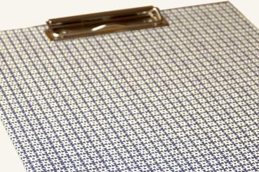 Blue clipboard "Basti", pointed star, extra stable